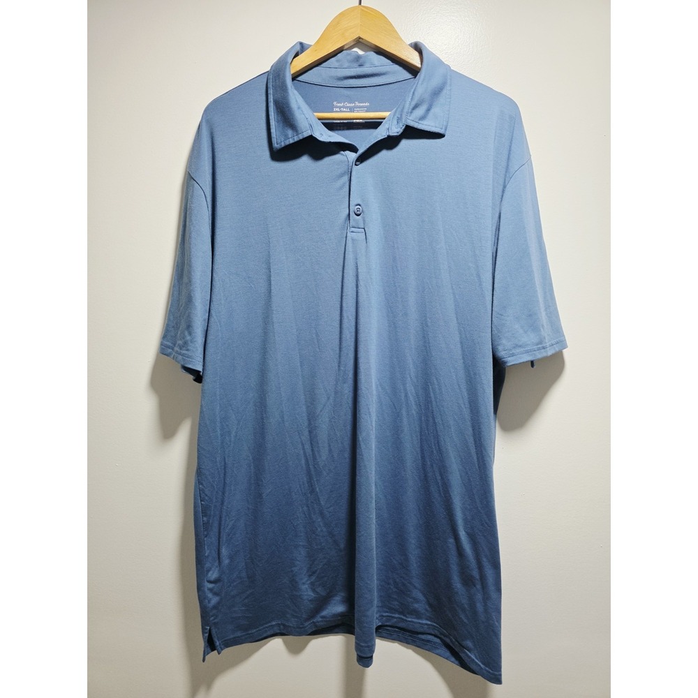 Fresh Clean Threads Mens Polo Shirt Size 2XL-Tall Short Sleeve Blue